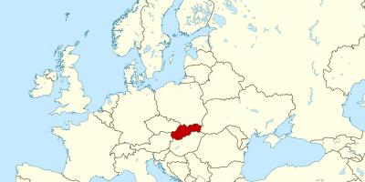 Kaart van Slowakye kaart europa