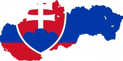 Kaart van Slowakye vlag